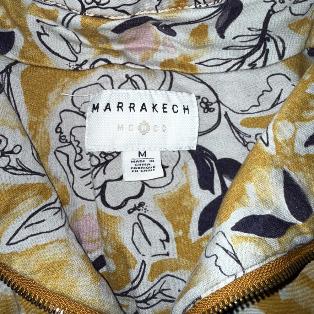 Anthropologie Marrakech Full Zip Floral Jacket size medium - Picture 6 of 9